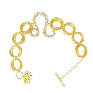 Twin Elegance Bracelet Leo Pisces Zodiac Tibisiri Bracelet 18k sterling vermeil demi-fine jewelry