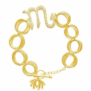 Twin Elegance Bracelet Scorpio Pisces Zodiac Tibisiri Bracelet 18k sterling vermeil demi-fine jewelry
