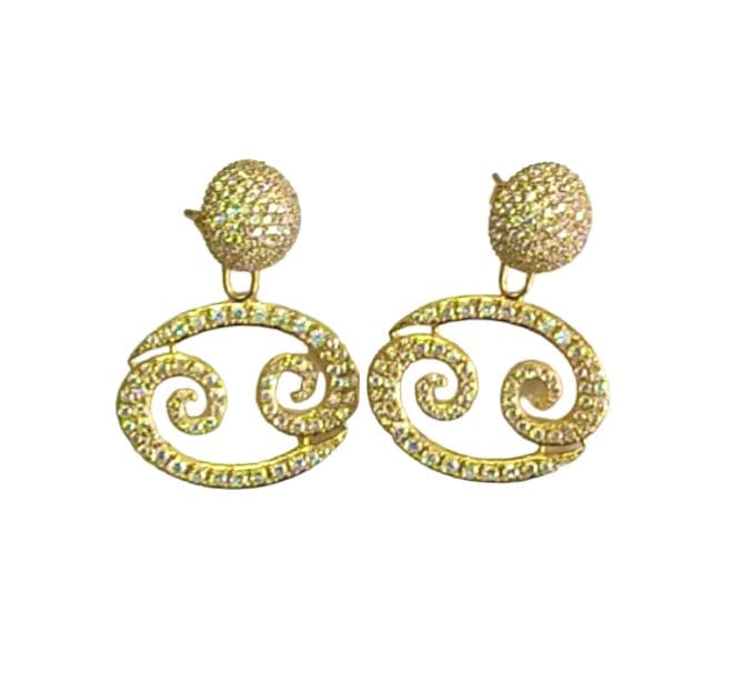 
            
                Load image into Gallery viewer, Twin Elegance Earring Cancer 2-Piece Earring Set 18k sterling vermeil demi-fine jewelry
            
        