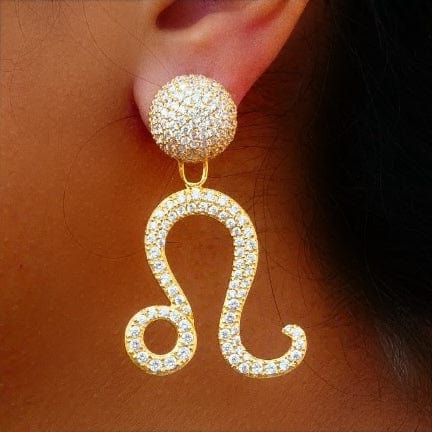 Twin Elegance Earring Leo 2-Piece DetachableZodiac Earring Set 18k sterling vermeil demi-fine jewelry