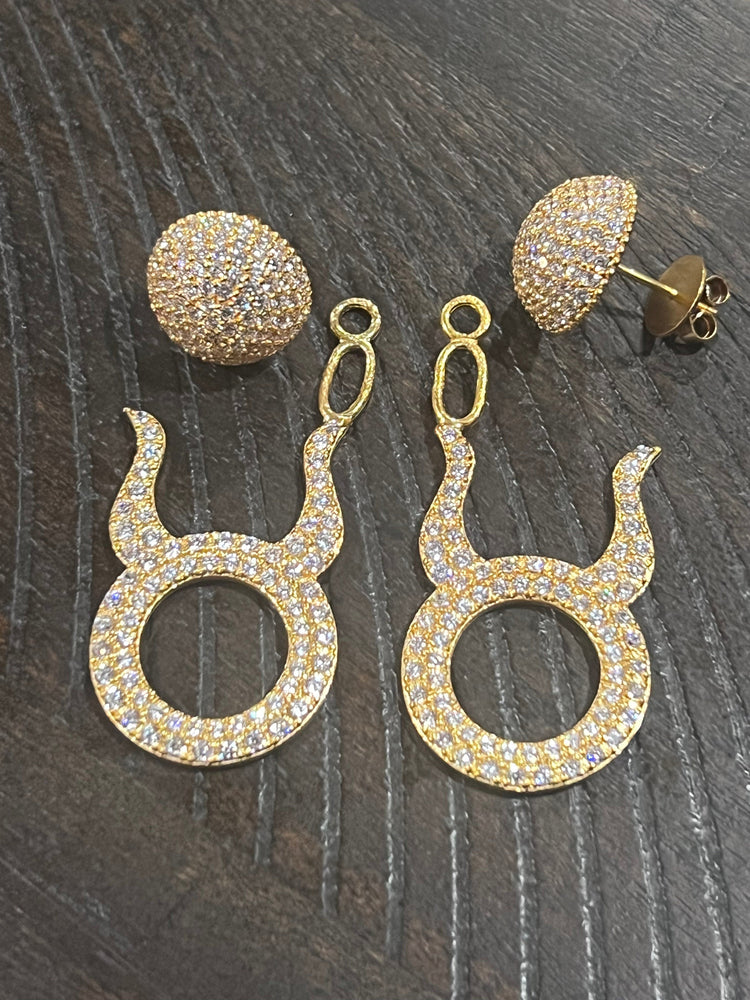 Twin Elegance Earring Taurus 2-Piece Earring Set 18k sterling vermeil demi-fine jewelry