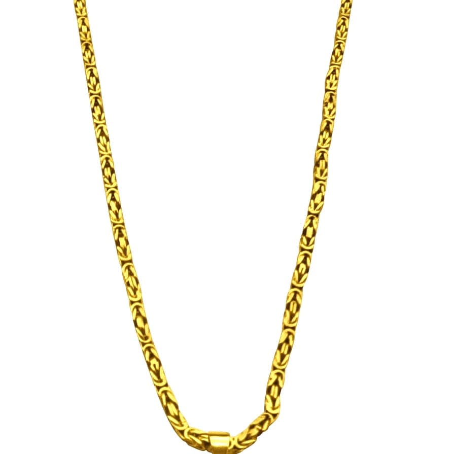 
            
                Load image into Gallery viewer, Twin Elegance Necklace Byzantine Necklace Victoria Lily Heart-Shaped Gold Pendant 18k sterling vermeil demi-fine jewelry
            
        