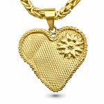 Twin Elegance Necklace Heart Pendant Victoria Lily Heart-Shaped Gold Pendant 18k sterling vermeil demi-fine jewelry