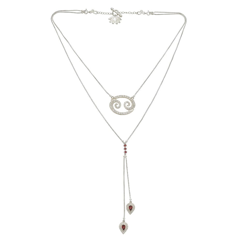 Twin Elegance Necklace Silver / Cancer Detachable 3-in-1  Zodiac Necklace 18k sterling vermeil demi-fine jewelry