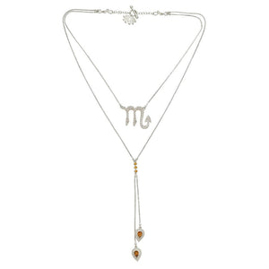 Twin Elegance Necklace Silver / Scorpio Detachable 3-in-1  Zodiac Necklace 18k sterling vermeil demi-fine jewelry