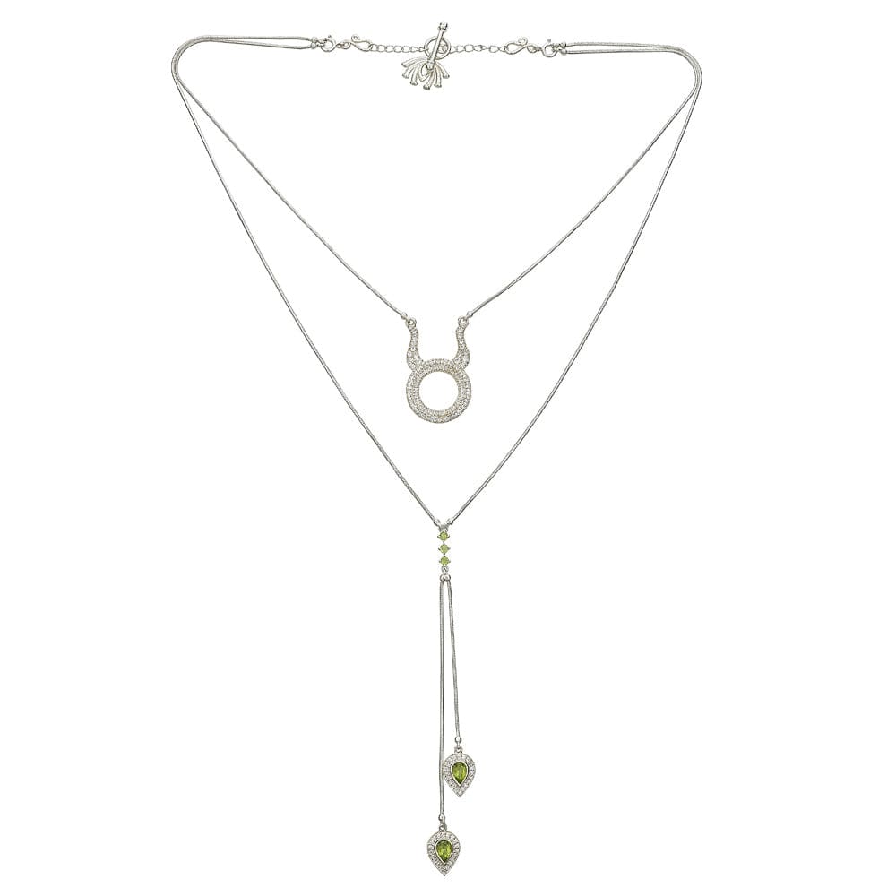 Twin Elegance Necklace Silver / Taurus Detachable 3-in-1  Zodiac Necklace 18k sterling vermeil demi-fine jewelry