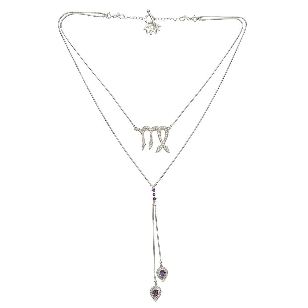 Twin Elegance Necklace Silver / Virgo Detachable 3-in-1  Zodiac Necklace 18k sterling vermeil demi-fine jewelry