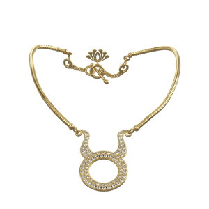 
            
                Load image into Gallery viewer, Twin Elegance Necklace Taurus 3-in-1 Detachable Zodiac Necklace 18k sterling vermeil demi-fine jewelry
            
        