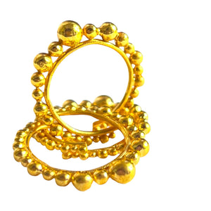 Twin Elegance Ring 7 Cannon Bud Stackable Open Rings 18k sterling vermeil demi-fine jewelry
