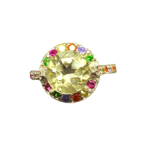 Twin Elegance Ring Round Lemon Topaz / 9 Copy of Allie's Candy Crush Gemstone Ring 18k sterling vermeil demi-fine jewelry