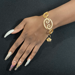 Twin Elegance Bracelet Gold Cancer Zodiac Bracelet 18k sterling vermeil demi-fine jewelry