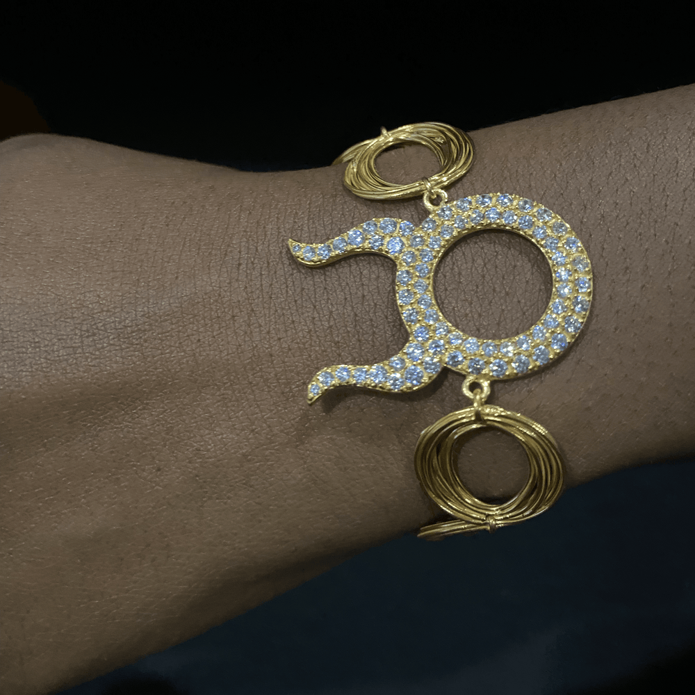 Twin Elegance Bracelet Gold Taurus Zodiac Bracelet 18k sterling vermeil demi-fine jewelry