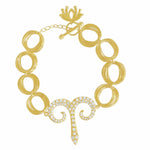 Twin Elegance Bracelet Gold Aries Zodiac Bracelet 18k sterling vermeil demi-fine jewelry