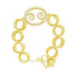 Twin Elegance Bracelet Gold Cancer Zodiac Bracelet 18k sterling vermeil demi-fine jewelry