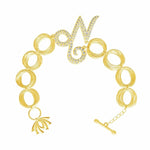 Twin Elegance Bracelet Gold Capricorn Zodiac Bracelet 18k sterling vermeil demi-fine jewelry