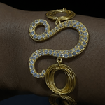 Twin Elegance Bracelet Gold Leo Zodiac Bracelet 18k sterling vermeil demi-fine jewelry