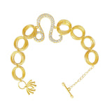 Twin Elegance Bracelet Gold LEO ZODIAC BRACELET 18k sterling vermeil demi-fine jewelry