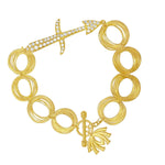 Twin Elegance Bracelet Gold Sagittarius Zodiac Bracelet 18k sterling vermeil demi-fine jewelry