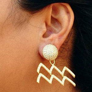 Twin Elegance Earring Aquarius 2-Piece Earring Set 18k sterling vermeil demi-fine jewelry