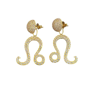 
            
                Load image into Gallery viewer, Twin Elegance Earring Leo 2-Piece Earring Set 18k sterling vermeil demi-fine jewelry
            
        
