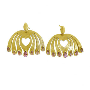 
            
                Load image into Gallery viewer, Twin Elegance Earrings Amethyst Self-Love Post Earrings 18k sterling vermeil demi-fine jewelry
            
        