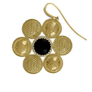 
            
                Load image into Gallery viewer, Twin Elegance Earrings Gold Black Onyx Happiness Delight Dangles 18k sterling vermeil demi-fine jewelry
            
        