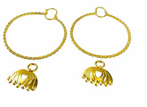 Twin Elegance Earrings Gold Cannon 18k sterling vermeil demi-fine jewelry
