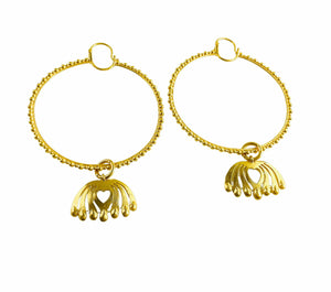 Twin Elegance Earrings Gold Cannon 18k sterling vermeil demi-fine jewelry