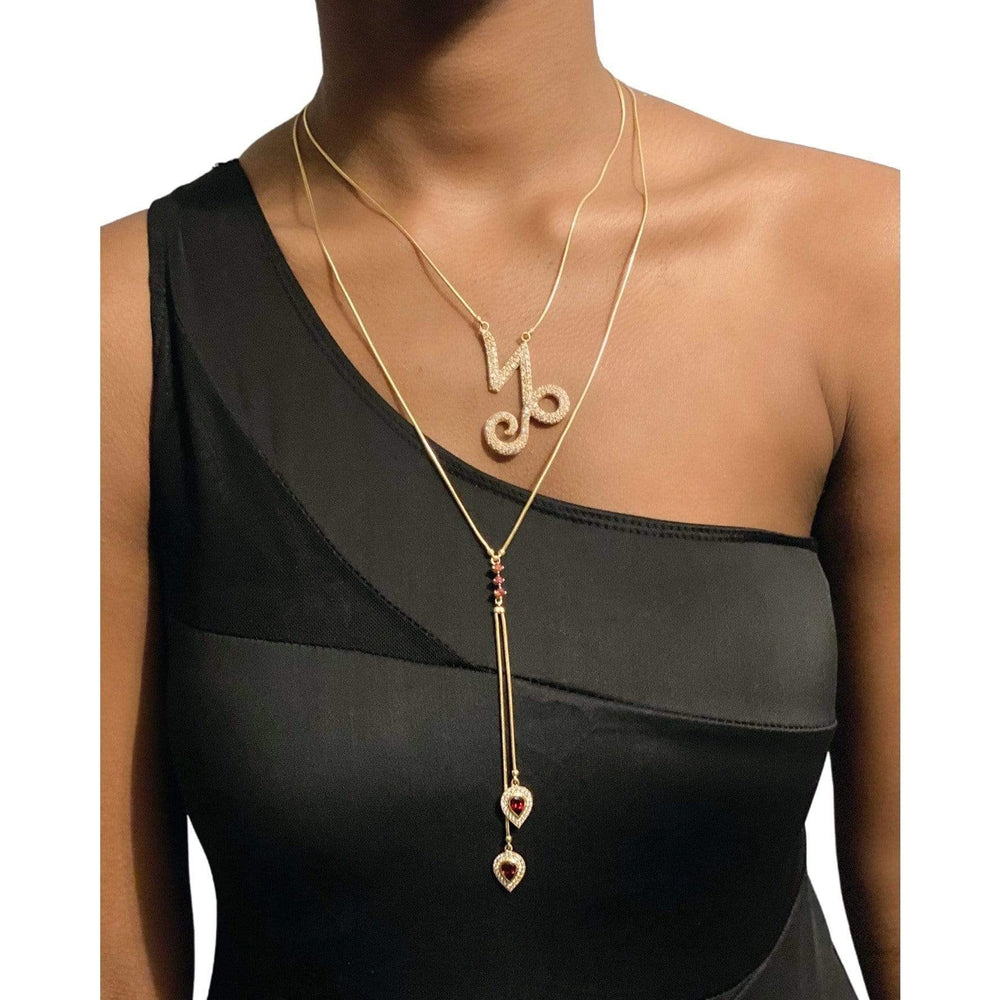 
            
                Load image into Gallery viewer, Twin Elegance Necklace Detachable 3 in 1 Capricorn Necklace 18k sterling vermeil demi-fine jewelry
            
        