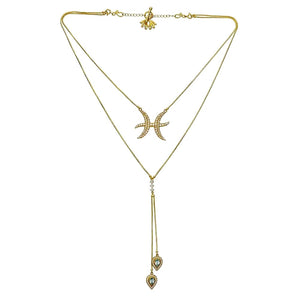 
            
                Load image into Gallery viewer, Twin Elegance Necklace Gold Detachable 3 in 1 Pisces Necklace 18k sterling vermeil demi-fine jewelry
            
        