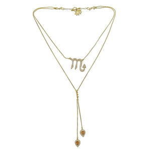 Twin Elegance Necklace Gold Detachable 3 in 1 Scorpio Necklace 18k sterling vermeil demi-fine jewelry