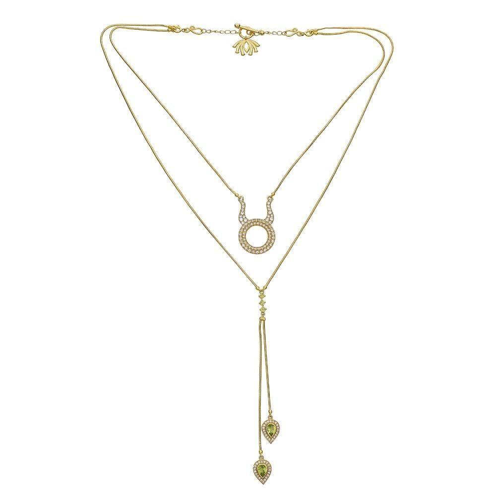 
            
                Load image into Gallery viewer, Twin Elegance Necklace Gold Detachable 3 in 1 Taurus Necklace 18k sterling vermeil demi-fine jewelry
            
        