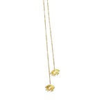 Twin Elegance Necklace Lariat Necklace 18k sterling vermeil demi-fine jewelry