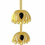Twin Elegance Necklace Midnight Onyx Gemstone Lariat Necklace 18k sterling vermeil demi-fine jewelry