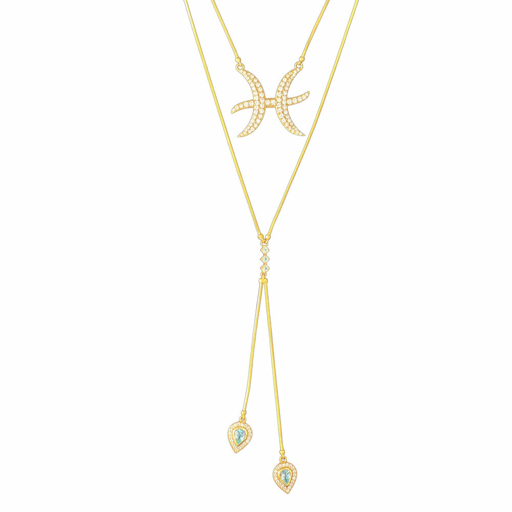 Twin Elegance Necklace Ms Pisces Detachable 3 in 1 Necklace 18k sterling vermeil demi-fine jewelry
