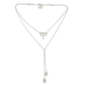 Twin Elegance Necklace Silver Detachable 3 in 1 Aries Necklace 18k sterling vermeil demi-fine jewelry