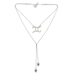 Twin Elegance Necklace Silver Detachable 3 in 1 Gemini Necklace 18k sterling vermeil demi-fine jewelry