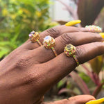 Twin Elegance Ring Allie Gemstone Ring 18k sterling vermeil demi-fine jewelry